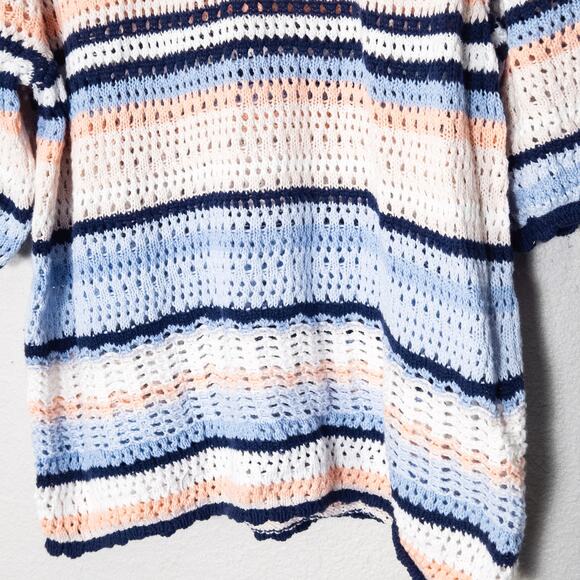 INC International Concepts Women’s Sweater XL Boho Coastal Casual Retro Striped - Picture 4 of 10